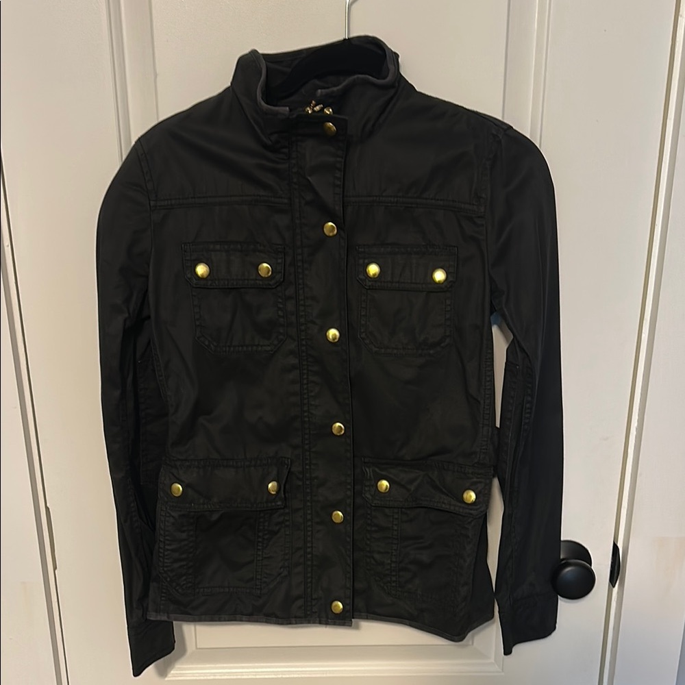 J Crew Black Jacket with Gold Buttons